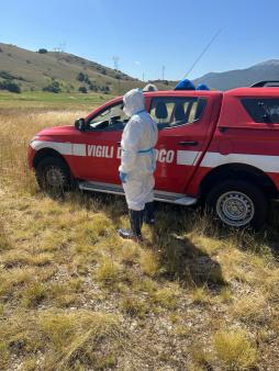 Incidente stradale a Rocca Pia. Coinvolta un'auto che trasportava sostanze radiologiche