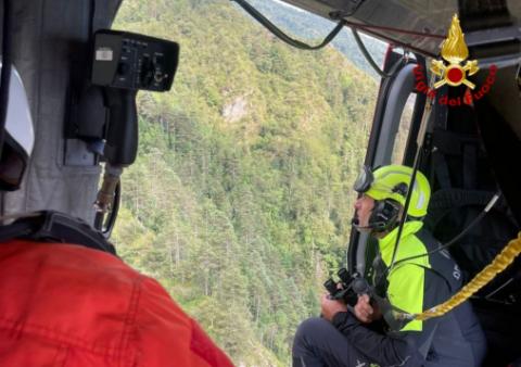 Ritrrovato in zona impervia l'uomo scoparso ad Andreis