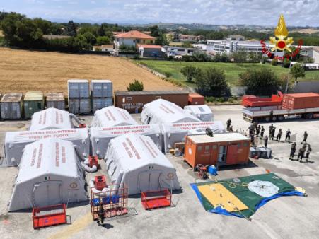 Sesta esercitazione nazionale di Colonna Mobile per i Vigili del fuoco delle Marche