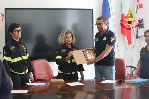 Cerimonia di chiusura dei seminari informativi sulle tecniche di Topografia Applicata al Soccorso