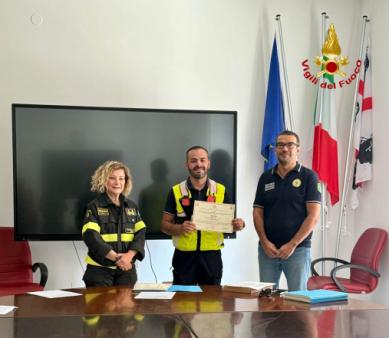 Cerimonia di chiusura dei seminari informativi sulle tecniche di Topografia Applicata al Soccorso