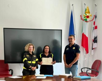 Cerimonia di chiusura dei seminari informativi sulle tecniche di Topografia Applicata al Soccorso