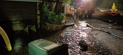Gli interventi dei Vigili del fuoco per il maltempo in Irpinia