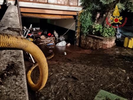 Gli interventi dei Vigili del fuoco per il maltempo in Irpinia