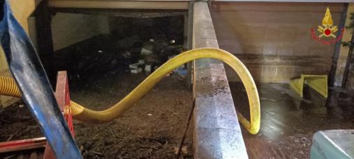 Gli interventi dei Vigili del fuoco per il maltempo in Irpinia