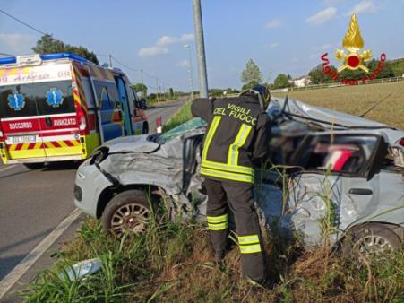 Incidente Stradale tra un mezzo pesante e un’autovettura a Fontanafredda