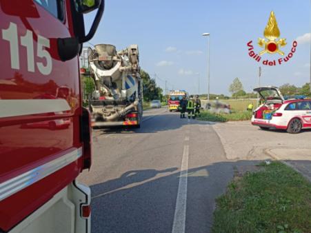 Incidente Stradale tra un mezzo pesante e un’autovettura a Fontanafredda