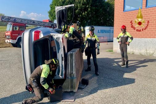 L'Extrication Team Italia dei Vigili del Fuoco si addestra a Biella in vista dei Campionati Mondiali