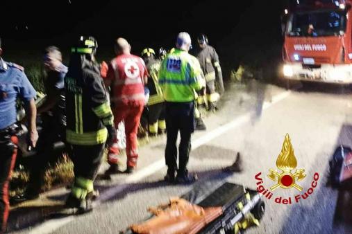 Incidente stradale sulla SP11 tra Cascine Stra e San Germano