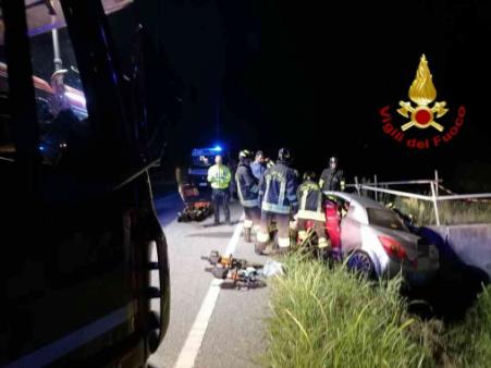 Incidente stradale sulla SP11 tra Cascine Stra e San Germano