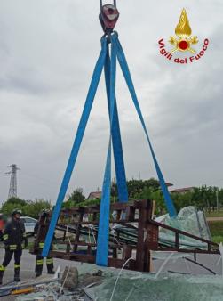 Perdita di carico da un mezzo pesante a Pasiano