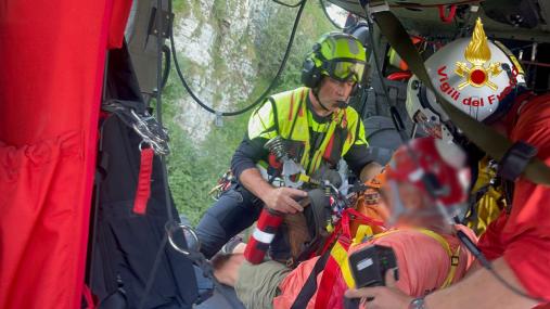 Treviso, turista soccorso dai Vigili del fuoco a Vittorio Veneto