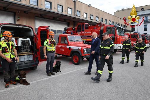 Il sottosegretario Prisco e il Capo del Corpo Dall'Oppio in visita al Comando di Belluno