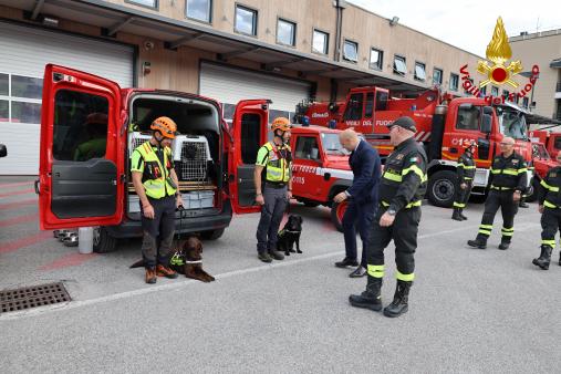 Il sottosegretario Prisco e il Capo del Corpo Dall'Oppio in visita al Comando di Belluno