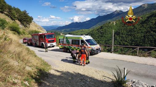 I Vigili del fuoco salvano una turista caduta a Roccamandolfi