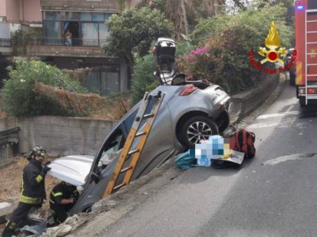 Intervento per un incidente stradale ad Acicastello (CT)