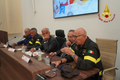 Il Ministro dell’Interno Matteo Piantedosi in visita presso il Comando Provinciale dei Vigili del Fuoco di Palermo