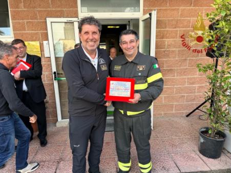Arezzo, la palestra del centro sportivo del Comando VV.F. intitolata al  Prof. Giuseppe Pasquini