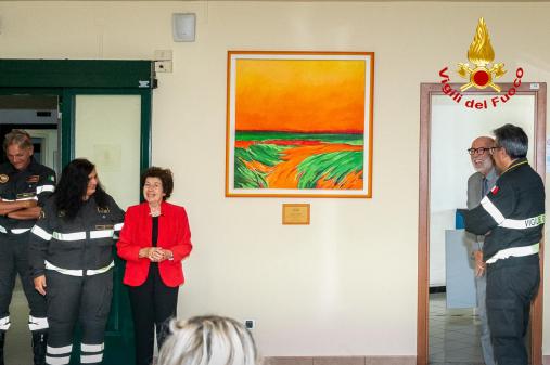 Cerimonia di saluto del Comandante ing. Maria Pannuti e inaugurazione del dipinto il “Futuro”.