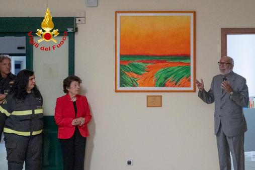 Cerimonia di saluto del Comandante ing. Maria Pannuti e inaugurazione del dipinto il “Futuro”.