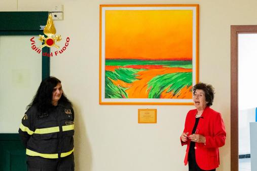 Cerimonia di saluto del Comandante ing. Maria Pannuti e inaugurazione del dipinto il “Futuro”.