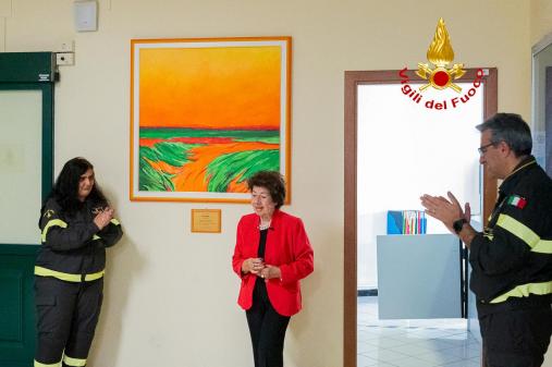 Cerimonia di saluto del Comandante ing. Maria Pannuti e inaugurazione del dipinto il “Futuro”.