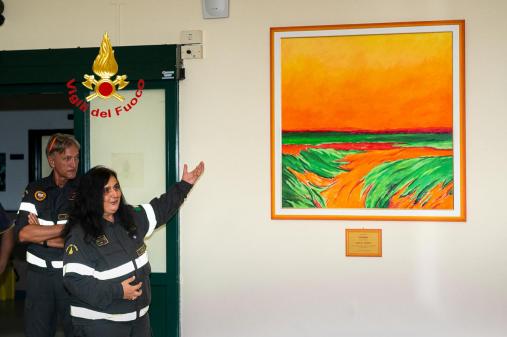 Cerimonia di saluto del Comandante ing. Maria Pannuti e inaugurazione del dipinto il “Futuro”.