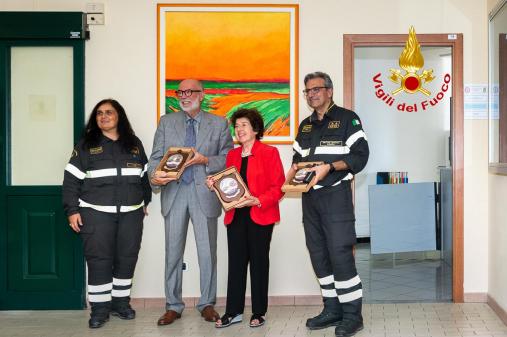 Cerimonia di saluto del Comandante ing. Maria Pannuti e inaugurazione del dipinto il “Futuro”.