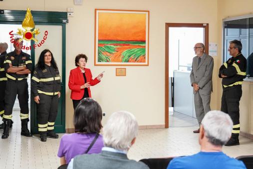 Cerimonia di saluto del Comandante ing. Maria Pannuti e inaugurazione del dipinto il “Futuro”.