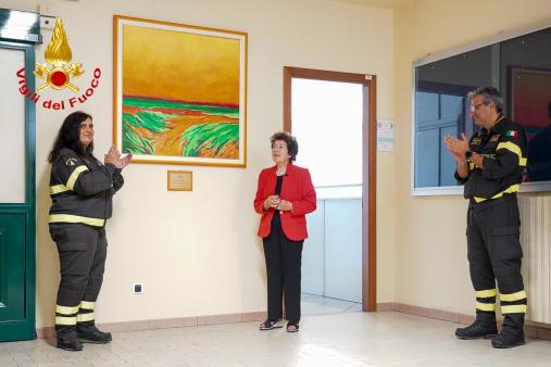 Cerimonia di saluto del Comandante ing. Maria Pannuti e inaugurazione del dipinto il “Futuro”.