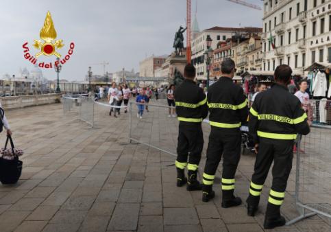 Venicemarathon, Vigili del fuoco per la sicurezza degli atleti