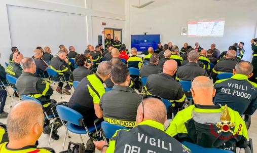 Esercitazione di colonna mobile nella regione Sardegna