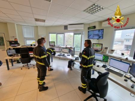 Il Presidente della Regione Autonoma Friuli Venezia Giulia Massimiliano Fedriga in visita al Comando Vigili del fuoco di Trieste