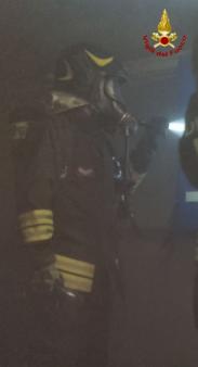 Incendio al motore elettrico di una cabina ascensore