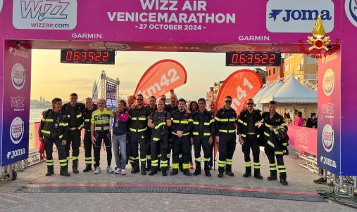 Venicemarathon, Vigili del fuoco per la sicurezza degli atleti
