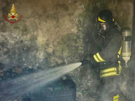 Incendio in un'abitazione