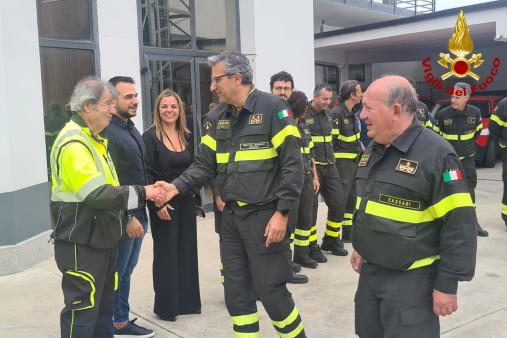 Il Direttore Regionale dei Vigili del Fuoco per la Sardegna, ing. Nicola Micele visita il Comando Provinciale di Sassari