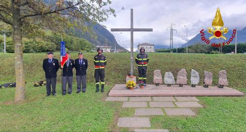 61° Anniversario della tragedia del Vajont. L'omaggio ai vigili del fuoco periti nella sciaugura