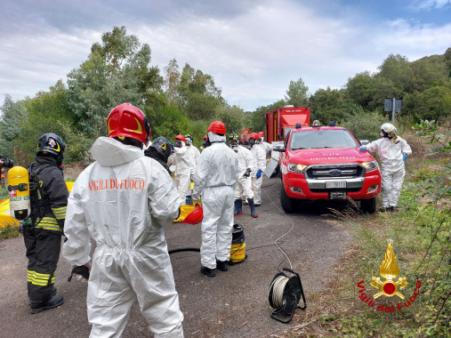 Esercitazione di colonna mobile nella regione Sardegna