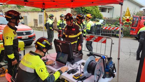 Esercitazione di colonna mobile nella regione Sardegna