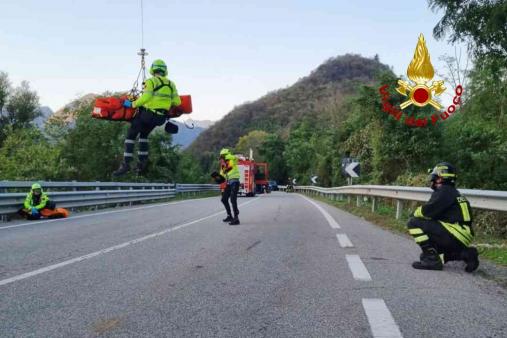 Incidente stradale sulla SP 299 a Varallo
