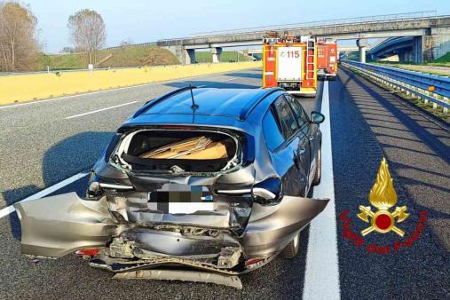 Incidente stradale sulla A4 a Biandrate dir. Milano