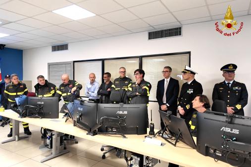 Inaugurazione della nuova sala operativa del Comando VF di Napoli
