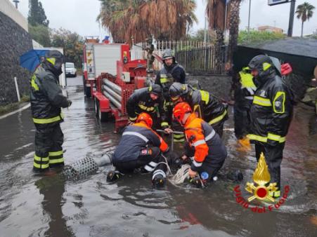 Emergenza per alluvione nella provincia di Catania