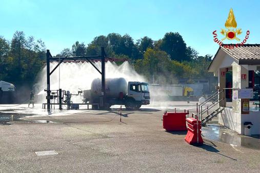 Esercitazione in un' azienda di stoccaggio di G.P.L.