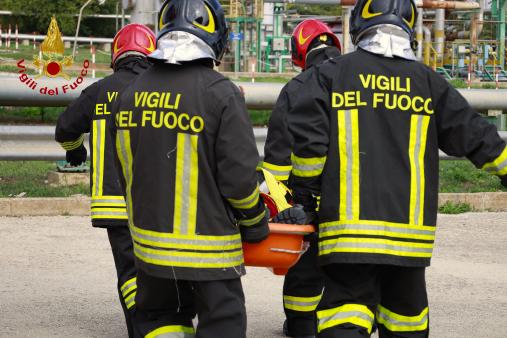 Ragusa, esercitazione presso il Centro Olio EniMed