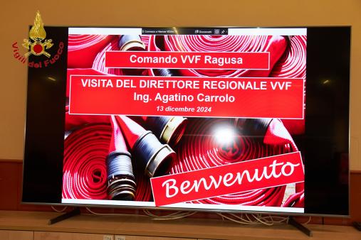 Visita Direttore Regionale al Comando VVF Ragusa