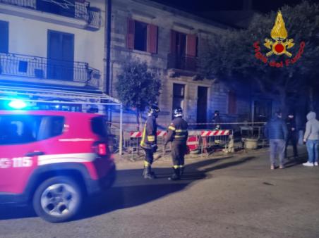 Deflagrazione in una abitazione a Teora
