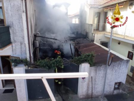 Incendio Castions di Strada (UD)