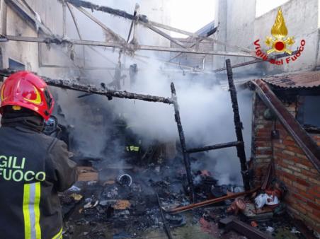 Incendio Castions di Strada (UD)